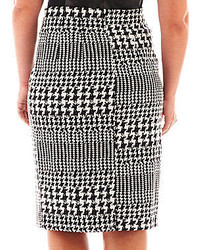 jcpenney Worthington Houndstooth Print Pencil Skirt Plus