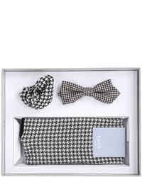 Black and White Houndstooth Pocket Square