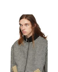 Loewe Black And White Houndstooth Patch Pockets Jacket