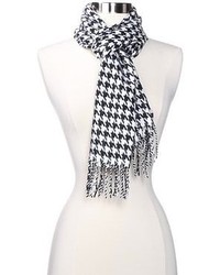 Black and White Houndstooth Scarf