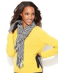 Charter Club Scarf Chenille Houndstooth