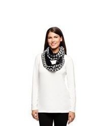Joan Rivers Classics Collection Joan Rivers Houndstooth And Faux Fur Infinity Scarf