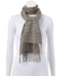 Softer Than Cashmere Wear Houndstooth Oblong Scarf
