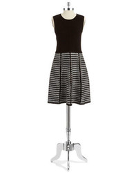 Calvin Klein Houndstooth Fit And Flare Dress