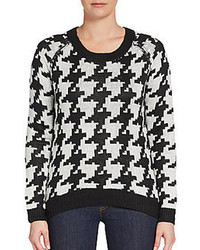 Black and White Houndstooth Sweater