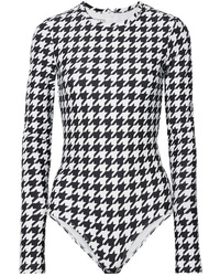 Black and White Houndstooth Swimsuit