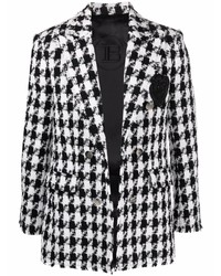 Balmain Houndstooth Tweed Blazer Jacket