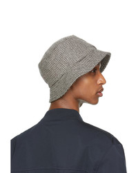 Officine Generale Black And White Houndstooth Bucket Hat