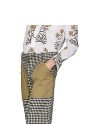 Loewe Black And White Houndstooth Patch Pocket Trousers