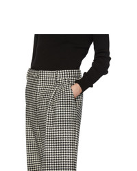 Loewe Black And White Houndstooth Pleated Trousers