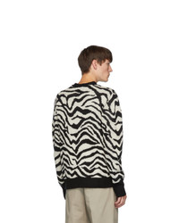 Noon Goons Black And White Tiger Cardigan