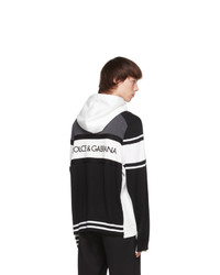 Dolce and Gabbana Black And White Double Construction Hoodie