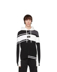 Dolce and Gabbana Black And White Double Construction Hoodie