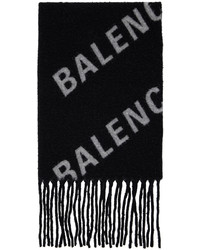 Balenciaga Black Allover Blanket Scarf