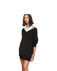 alexanderwang.t Black And White Bi Layer Sweater Dress