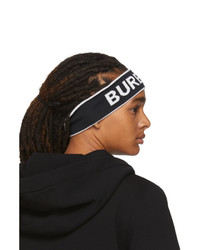 Burberry Black And White Branded Headband