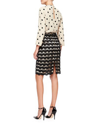 Kate Spade New York Scalloped Lace Pencil Skirt