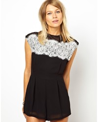 Black and White Lace Playsuit