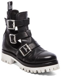 Love Moschino Black White Cut Out Boot