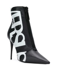 Versus Logo Pointed Boots