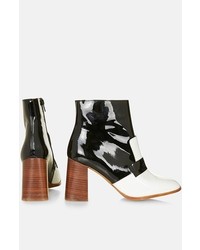 Topshop Pop Message Leather Ankle Boots