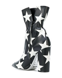 MSGM Star Print Elasticated Ankle Boots