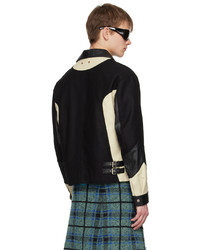 Andersson Bell Black White Paneled Leather Jacket