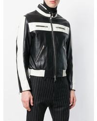AMI Alexandre Mattiussi Bicolor Zipped Jacket With Patch Ami Paris On The Back