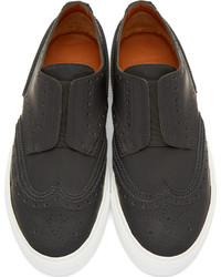 Givenchy Black Brogue Slip On Sneakers
