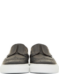 Givenchy Black Brogue Slip On Sneakers