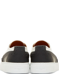 Givenchy Black White Brogue Slip On Sneakers