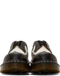 Dr. Martens Black White Leather 5 Eye Longwing Brogues