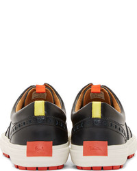 Paul Smith Jeans Black Leather Veil Brogue Sneakers