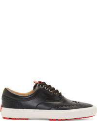 Paul Smith Jeans Black Leather Veil Brogue Sneakers