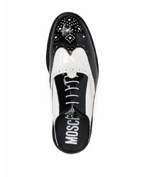 Moschino Lace Up Detail Slip On Brogues