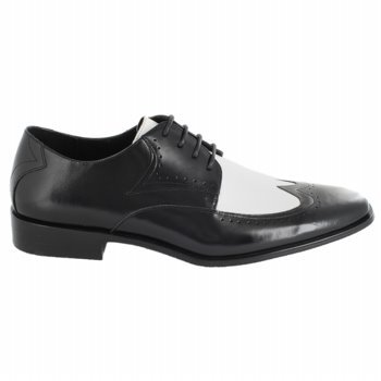 Black and White Leather Brogues: Stacy Adams Atticus Wing Tip Oxford ...