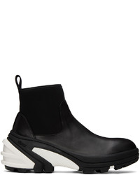 1017 Alyx 9Sm Black Leather Mid Chelsea Boots