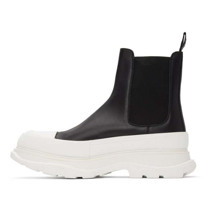 Alexander McQueen Black Tread Slick Chelsea Boots, $780 | SSENSE ...