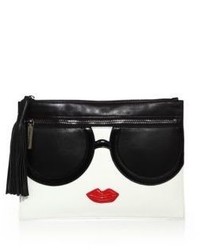 Alice + Olivia Alice And Olivia Stace Face Janis Leather Clutch