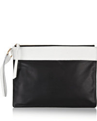 Newbark Two Tone Leather And Textured Leather Clutch