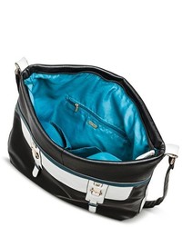 Cesca Oversized Hobo Handbag With Multiple Pockets And Detachable Shoulder Strap Black