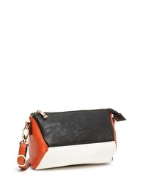 POVERTY FLATS by rian Colorblock Crossbody Bag Black Fire Red