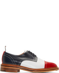 Thom Browne Red Navy Colorblock Derby Shoes