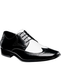 Stacy Adams Atticus 24840 Blackwhite Leather Two Tone Shoes