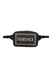 Versace Black 90s Vintage Logo Belt Bag