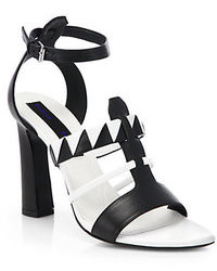 Proenza Schouler Black White Leather Sandals