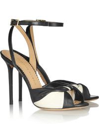 Charlotte Olympia Do The Twist Two Tone Leather Sandals
