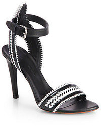 Proenza Schouler Leather Woven Ankle Strap Sandals