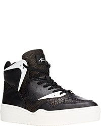 Article No Mixed Leather High Top Sneakers Black