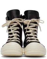 Rick Owens Black Ed Leather Sneakers